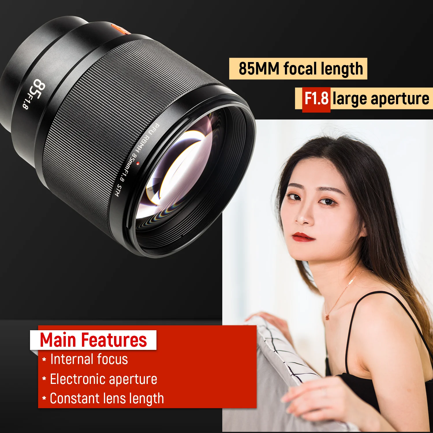 VILTROX 85 мм f1.8 STM объектив с автоматической фокусировкой и фиксированным фокусом F1.8 полный объектив для камеры sony E mount A9 a7III a7RIII a7SII A6500 A6400