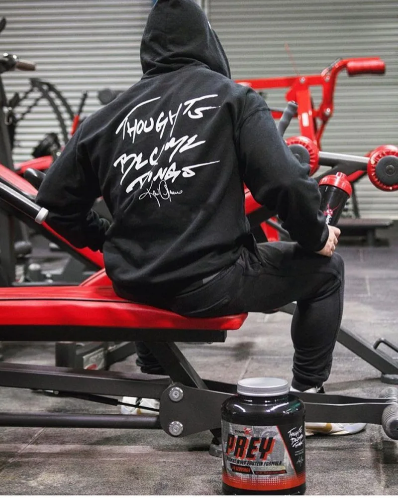 Thin Fitness Black Hooded Sweatshirt Big Pocket Bodybuilding Hoodies Men Gym Sweatshirt For Men Zipper Long Sleeve Hoodies