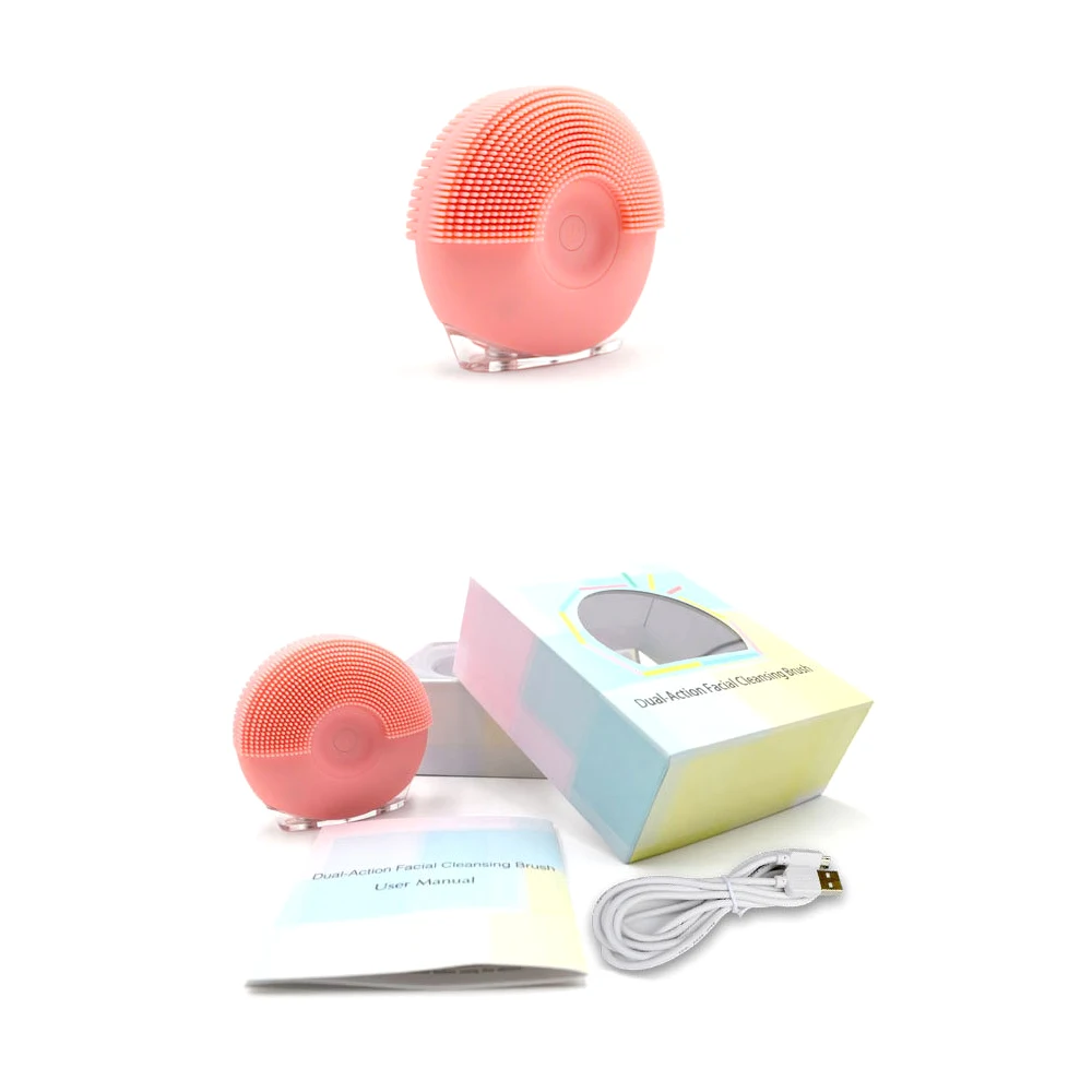 1 шт. Ультразвуковая электрическая мини щетка для очищения кожи лица|Устройство