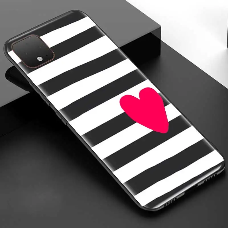 

Urple Heart Swirl Pattern Phone Case for Google Pixel 4 XL 4A 5G Pixel 5 Luxury Soft Silicone Fundas Black Cover Coque Shell Bag