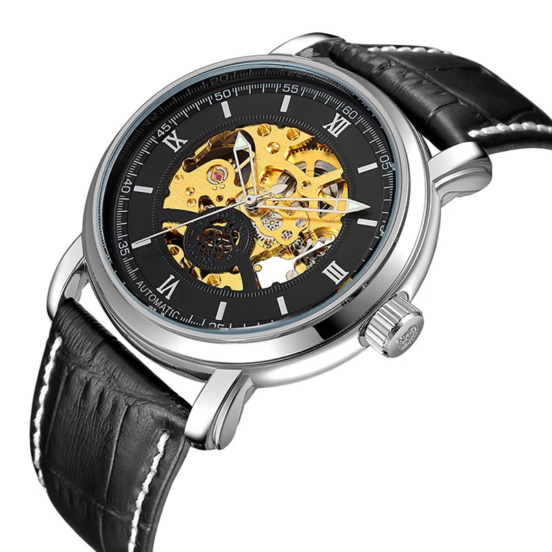 

Men's Mechanical Watch Automatic Hollow 30M Waterproof Luminous Watch Men's Luxury Top Clock
