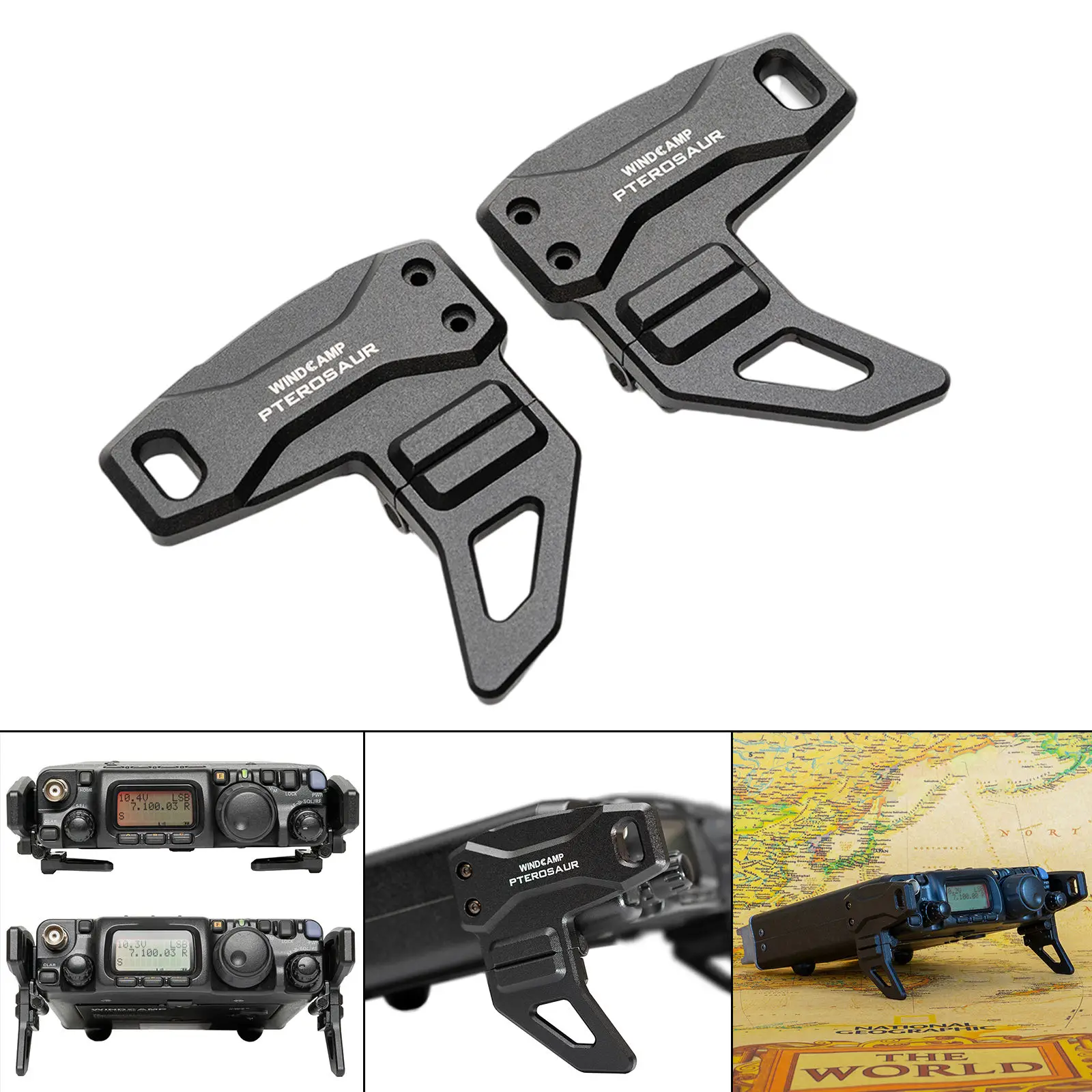 Pterosaurs Stand Collapsible Bracket Machine Feet for Yaesu Ft-818ND 817ND