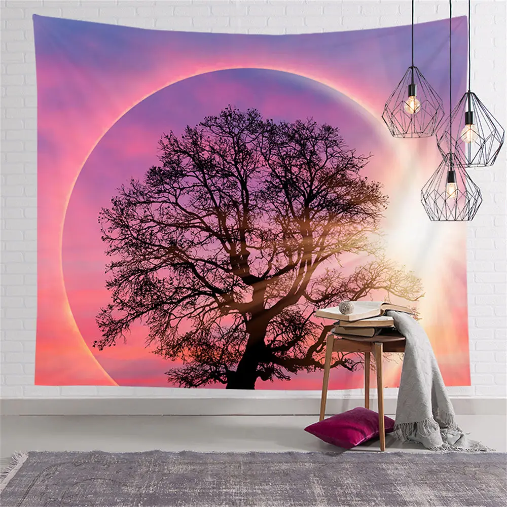

Custom Fashion Sunrise Sunset Tapestry Hippie Tapestries Wall Art Decor Hanging Fabric Living Ceiling Room CGT005