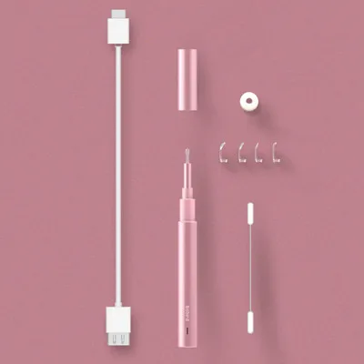 bebird-B1 Pink Xiaomi bebird эндоскоп для очистки ушей, визуальная Ушная ложка 3,5 мм 300 Вт, мини-камера, ушной отоскоп, Бороскоп, набор инструментов для ушей - Цвет: bebird-B1 Pink