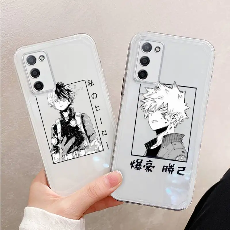 

My Hero Academia Midoriya anime manga Phone Case Transparent For OPPO R RENO 9 11 17 3 4 S PLUS PRO 15X k7