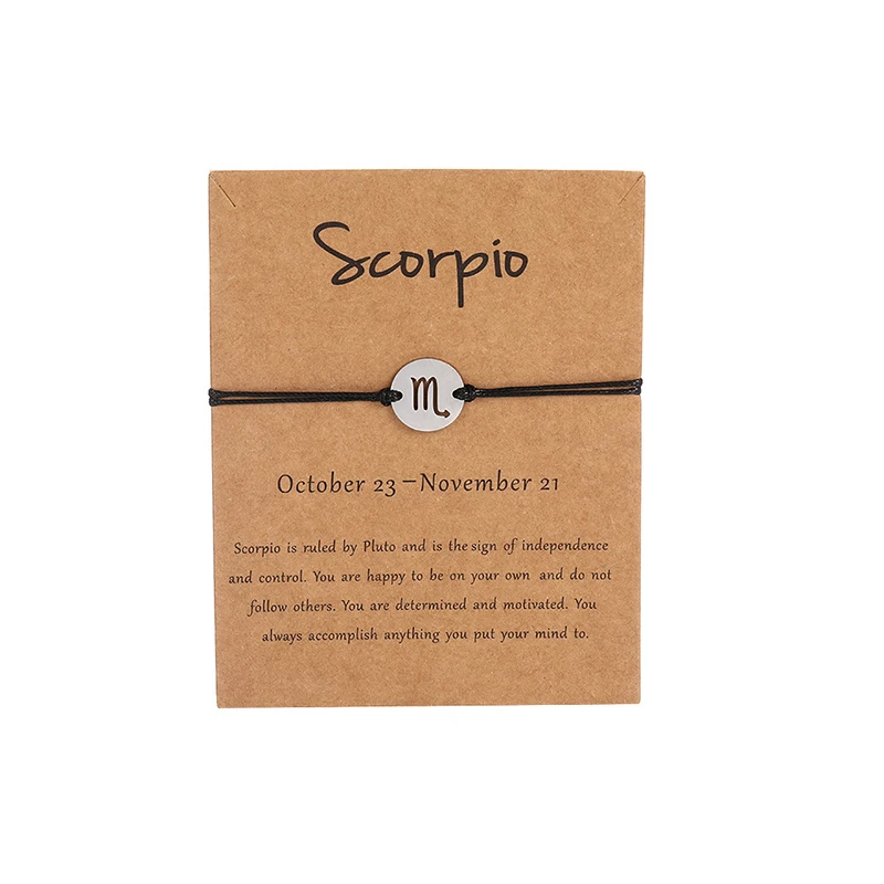 Браслеты с подвесками 12 знаков зодиака из нержавеющей стали|Браслеты шармами| |