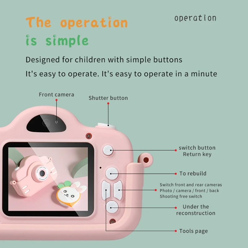 

Детская Цифровая видеокамера-регистратор с силиконовым чехлом