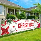 Рождественский баннер, садовые рождественские украшения, елка, Рождественский Декор для дома 2021, подарок на Новый год 2022, Рождественский Декор