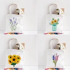 Женская тканевая сумка-тоут, с цветочным принтом