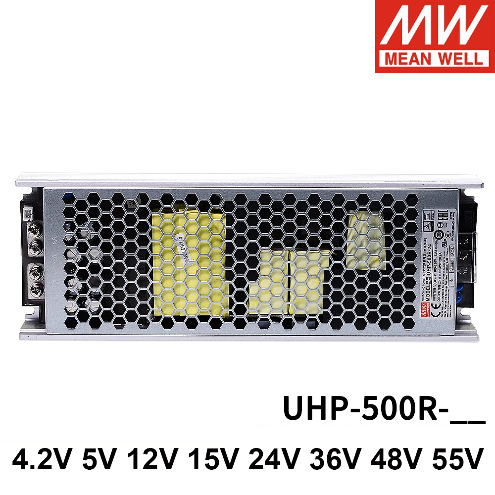 

MEAN WELL UHP-500R DC OK Single Output Switching Power Supply 500W For Led Display 4.2V 5V 12V 15V 24V 36V 48V PFC UHP-500R-24
