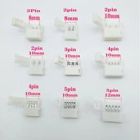 5pcs 8mm10mm12mm 2pin 4pin 5pin quick connector free soldering for single color 5050 led strip light rgb rgbw rgbww
