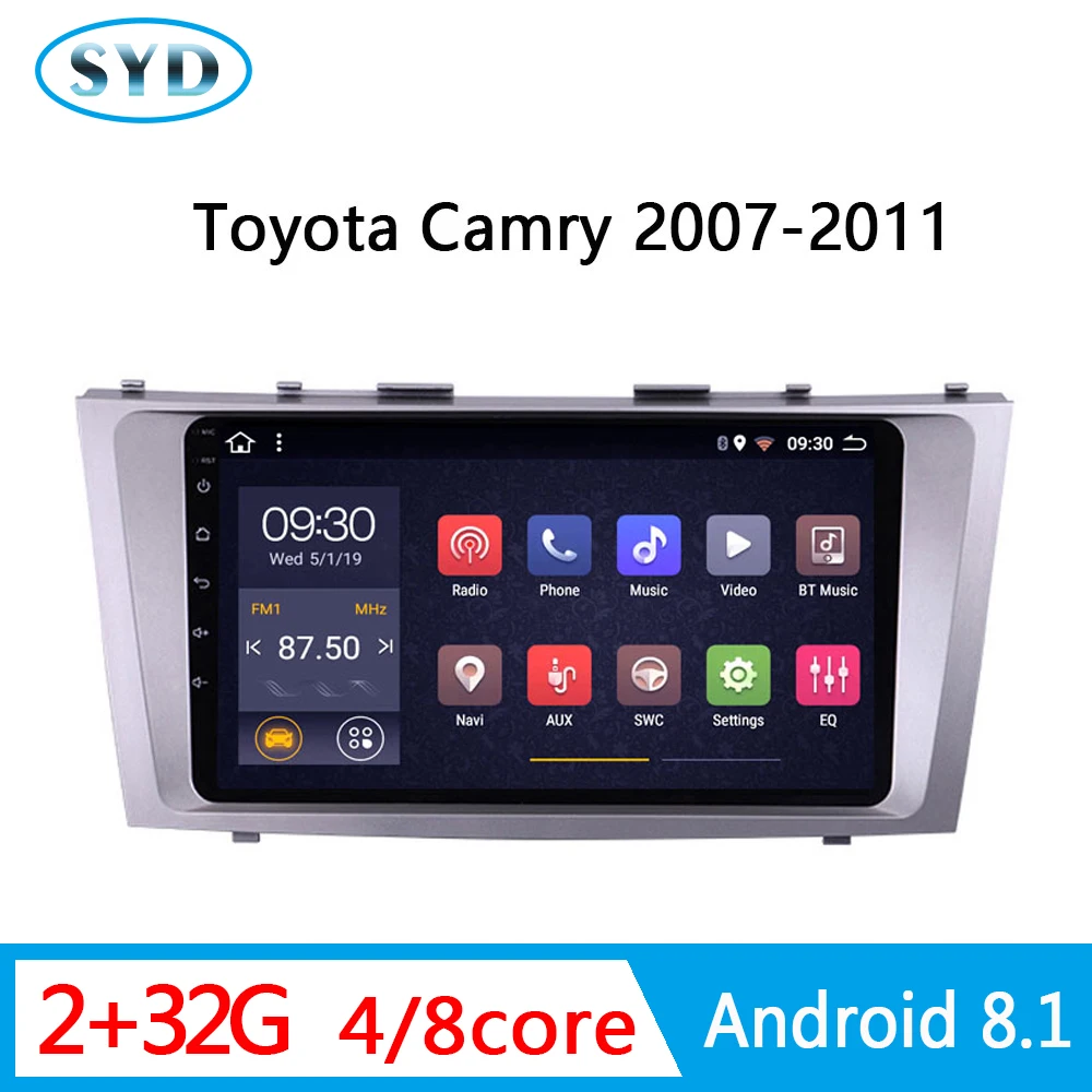 Радио coche для toyota camry Auto DVD 2007 2008 2009 2011 Центральный Мультимедиа Android DSP AM SWC mirror link