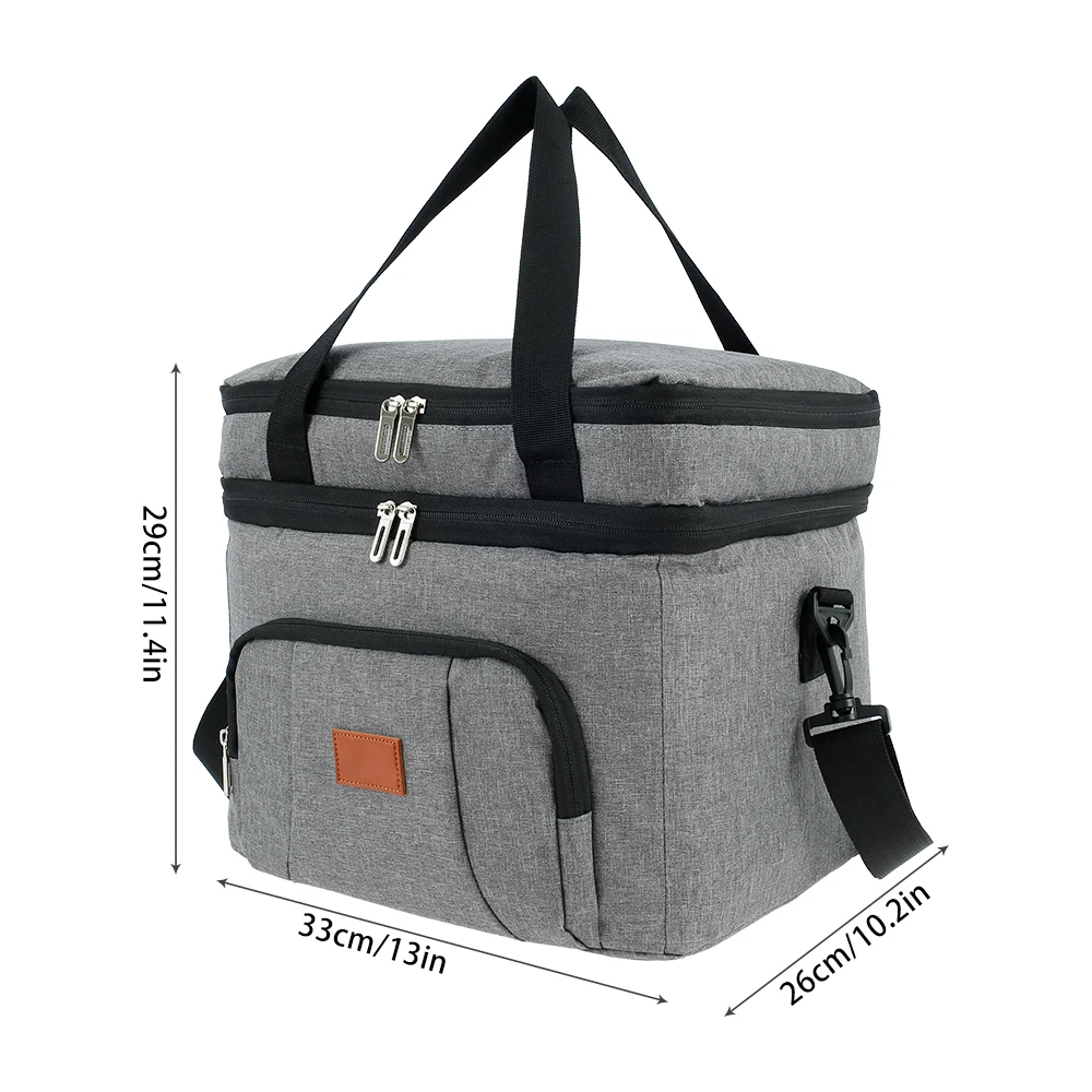 

24L Cooler Bag Thickened Soft Waterproof Oxford Cloth Shopping Bag Thermal Insulated Cooler Bags BBQ Meal Picnic Fresh Lunch Bag