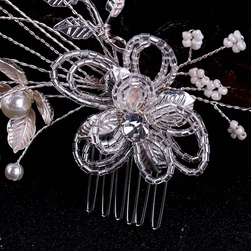 Женская расческа для волос с бусинами из искусственного жемчуга|Украшения волос|