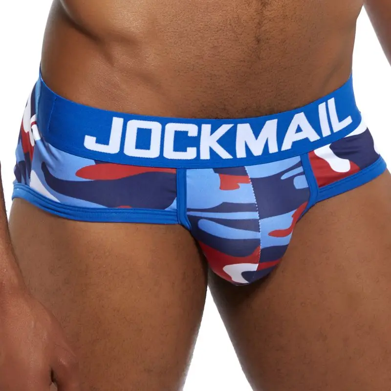 Трусы брифы JOCKMAIL мужские камуфляжные нижнее белье из полиэстера зеленые трусы