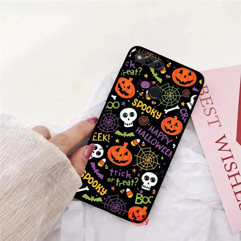 8Q Autumn Orange Halloween Corn Silicone Case for Huawei honor 6A 7A Pro 7X 8 Lite 8X 8C 9 9X Note 10 View 20 | Мобильные телефоны