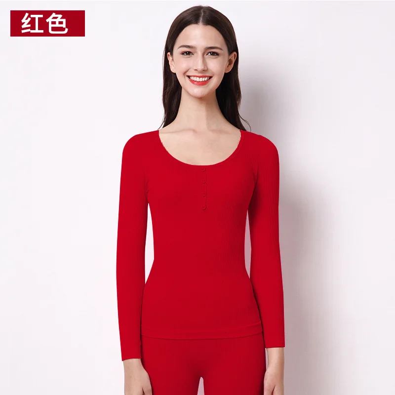 Комплект хлопкового термобелья женские пижамные комплекты осенне зимняя теплая