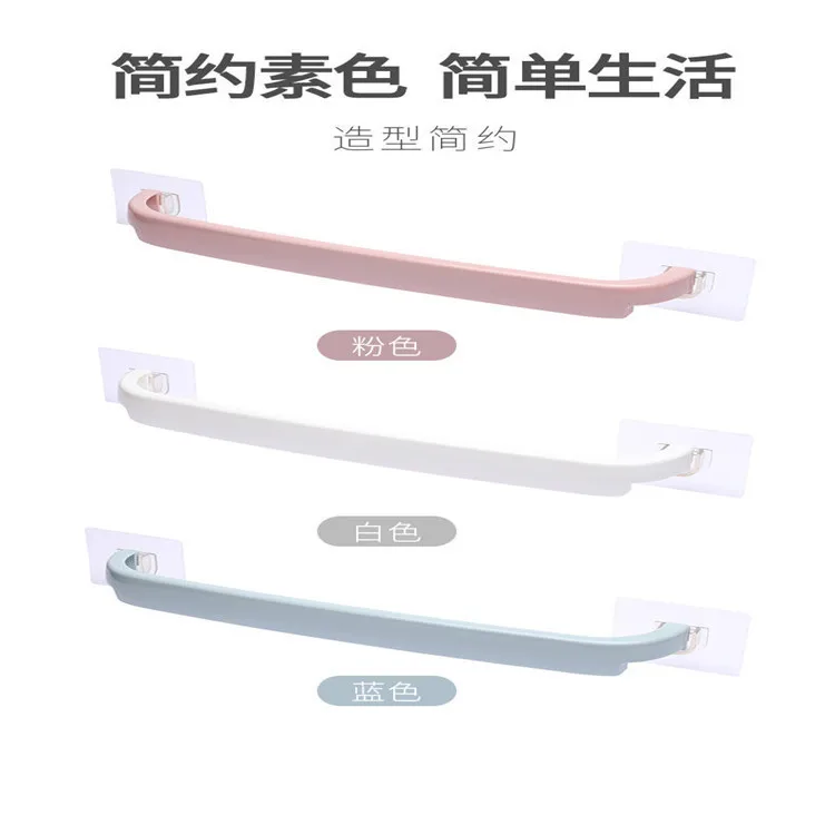 Пластиковая настенная Полка для полотенец ванной комнаты вешалка на клейкой