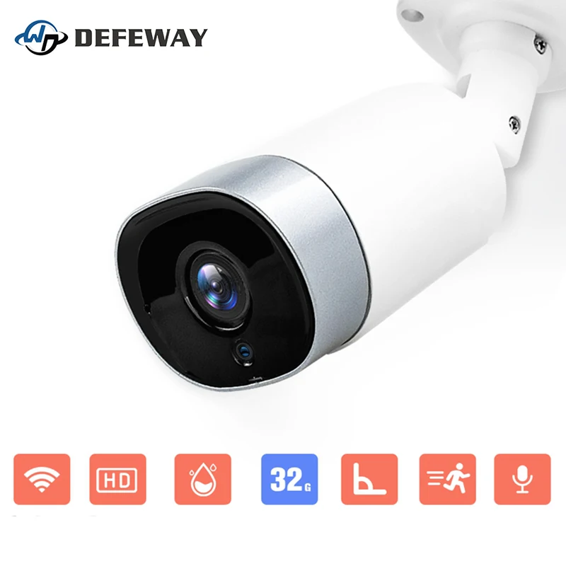 Ip камера DEFEWAY 1080P с Wi Fi встроенным динамиком и защитой от непогоды|Камеры