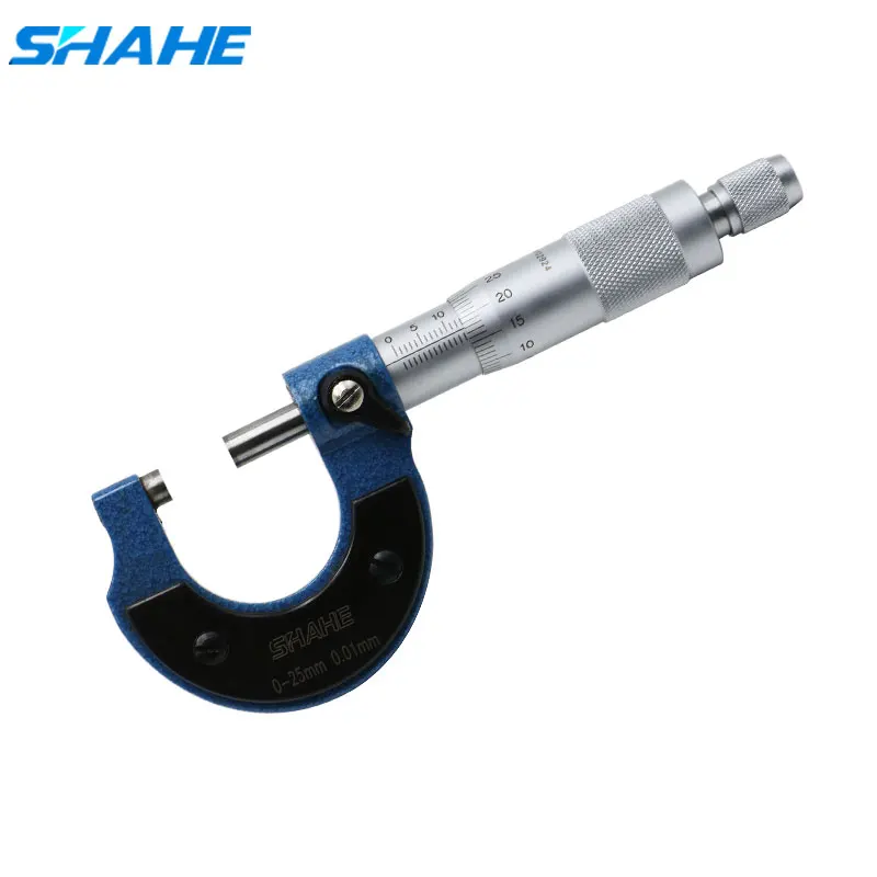 0-25 мм Хорошее качество высокая точность желтый внешний микрометр 0 01