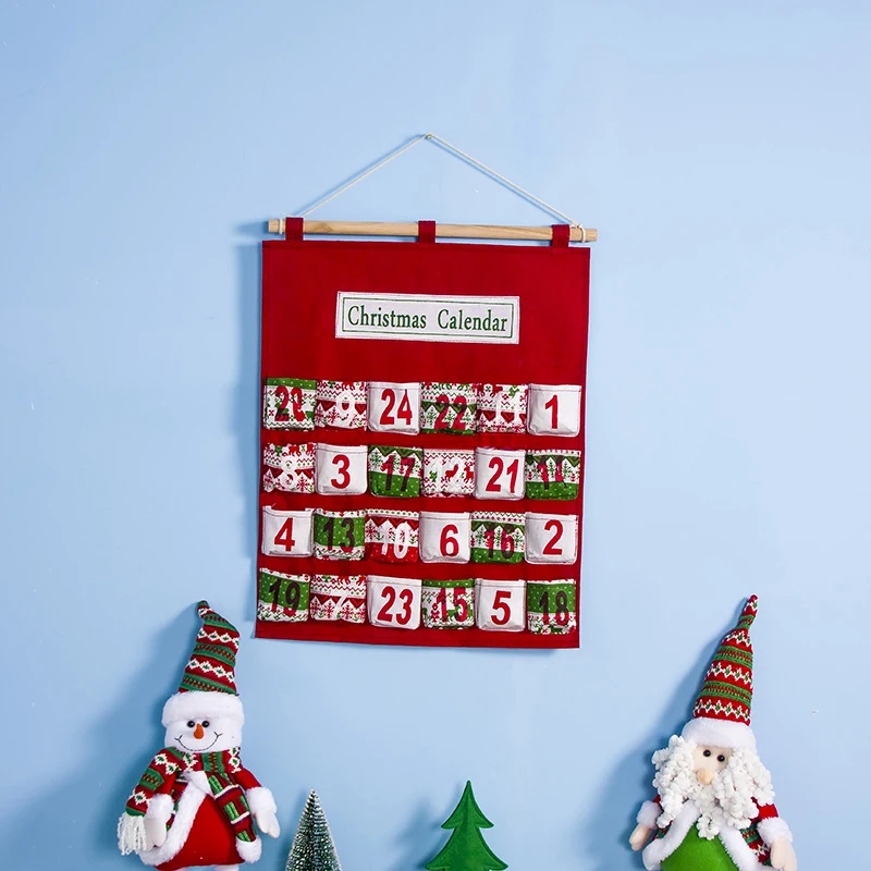 Christmas Advent Calendars Holiday Countdown Decorations Xmas Wall Door Hanging Storage Bag | Дом и сад
