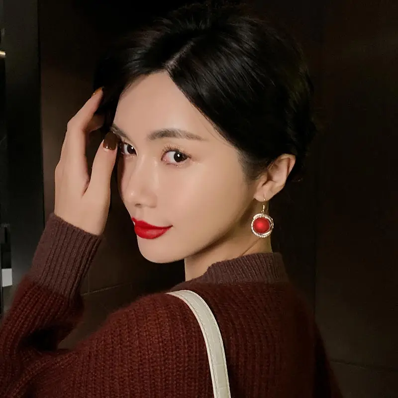

Elegant Pearl Pendant Earrings Elegant High Grade-Grade Korean Fashion Earrings Ins Non-mainstream Design Net Red Ear Stud Women