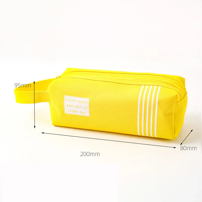 Kawaii Большой плюшевый мишка Карандаш Чехол Портативный холст милый пенал для