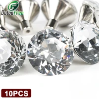 10pcslot k9 clear crystal glass cabinet pulls drawer knobs and handle kitchen handle diameter30