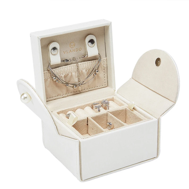 Fashion Travel Magnet Dark Buckle Jewelry Storage Box Nail Ring Earrings Organizer Bracelet Watch Collection Case Accessories