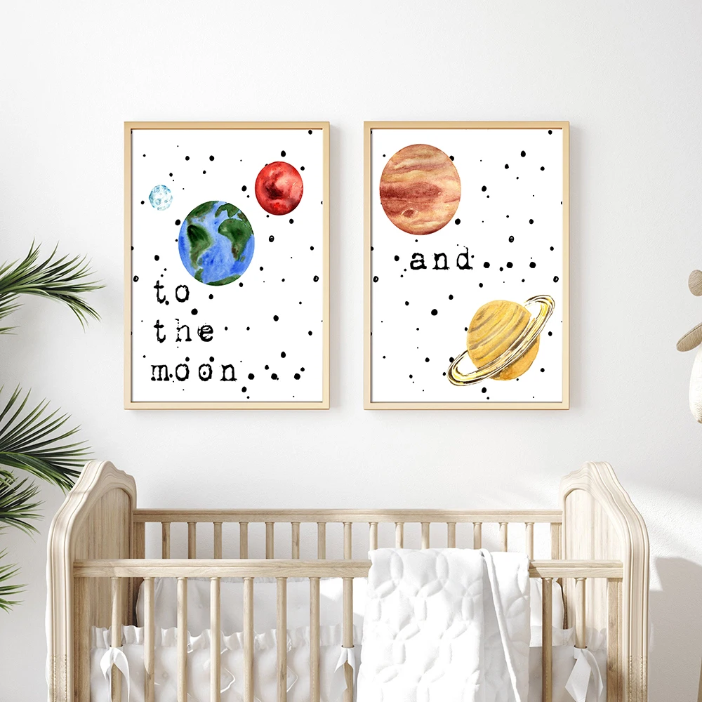 Пространства детские планета детской комнаты картина на стену Солнечный плакаты