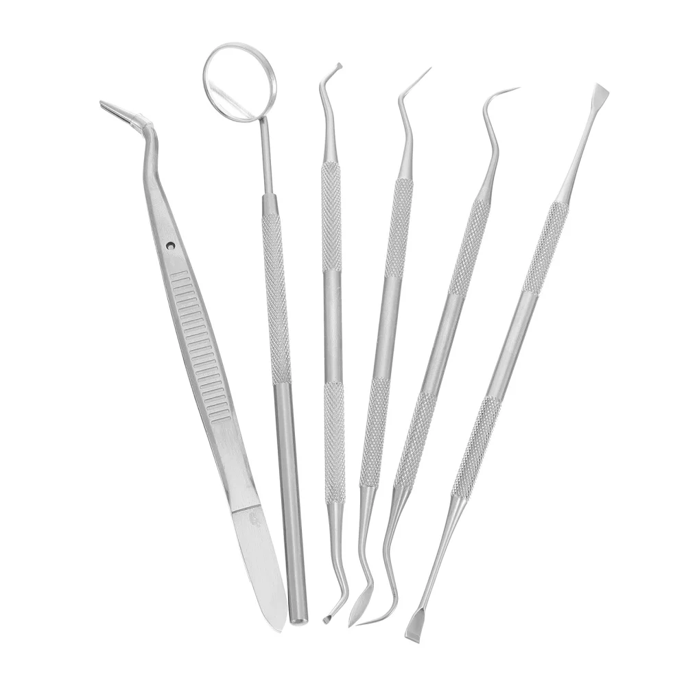 

6pcs Professional Tool Kit Teeth Cleaning Tools Set with Storage Box