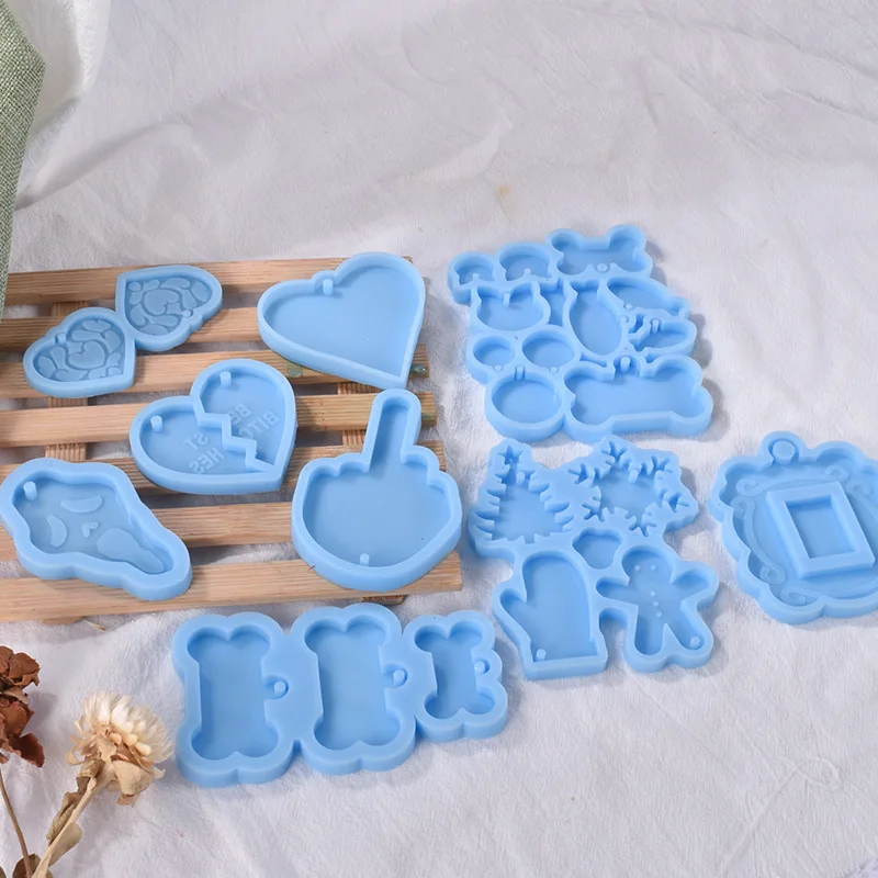 

3D Pendant Mold Resin Silicone Mold Listed Necklace Keychain Pendant DIY Epoxy Resin Glue Mold Jewelry Decoration