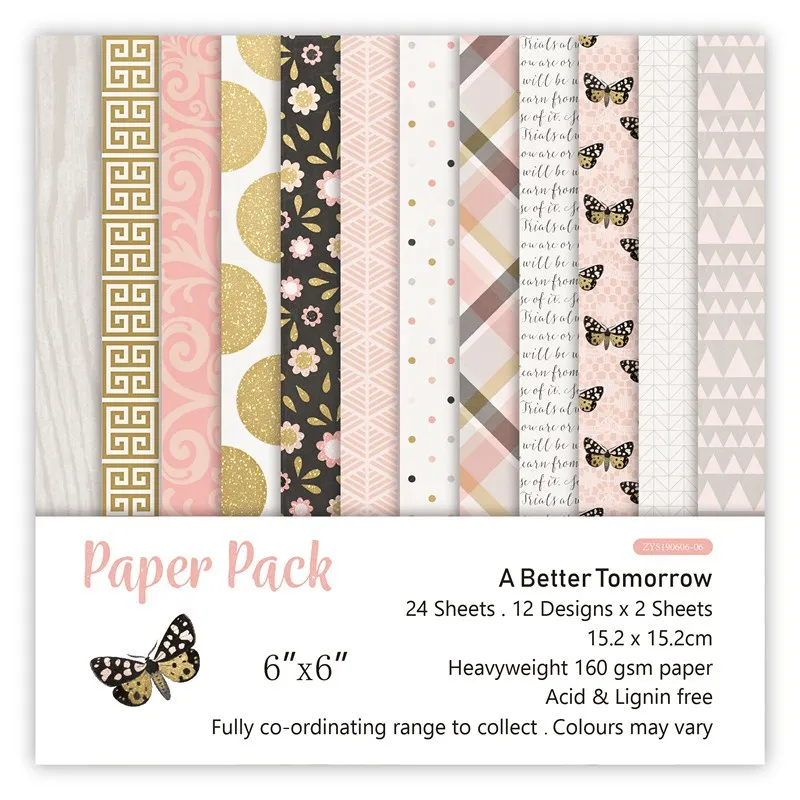 

6 inch A Better Tomorrow scrapbook paper Pack DIY Card Making Handmade Home deco gift Background arts and crafts