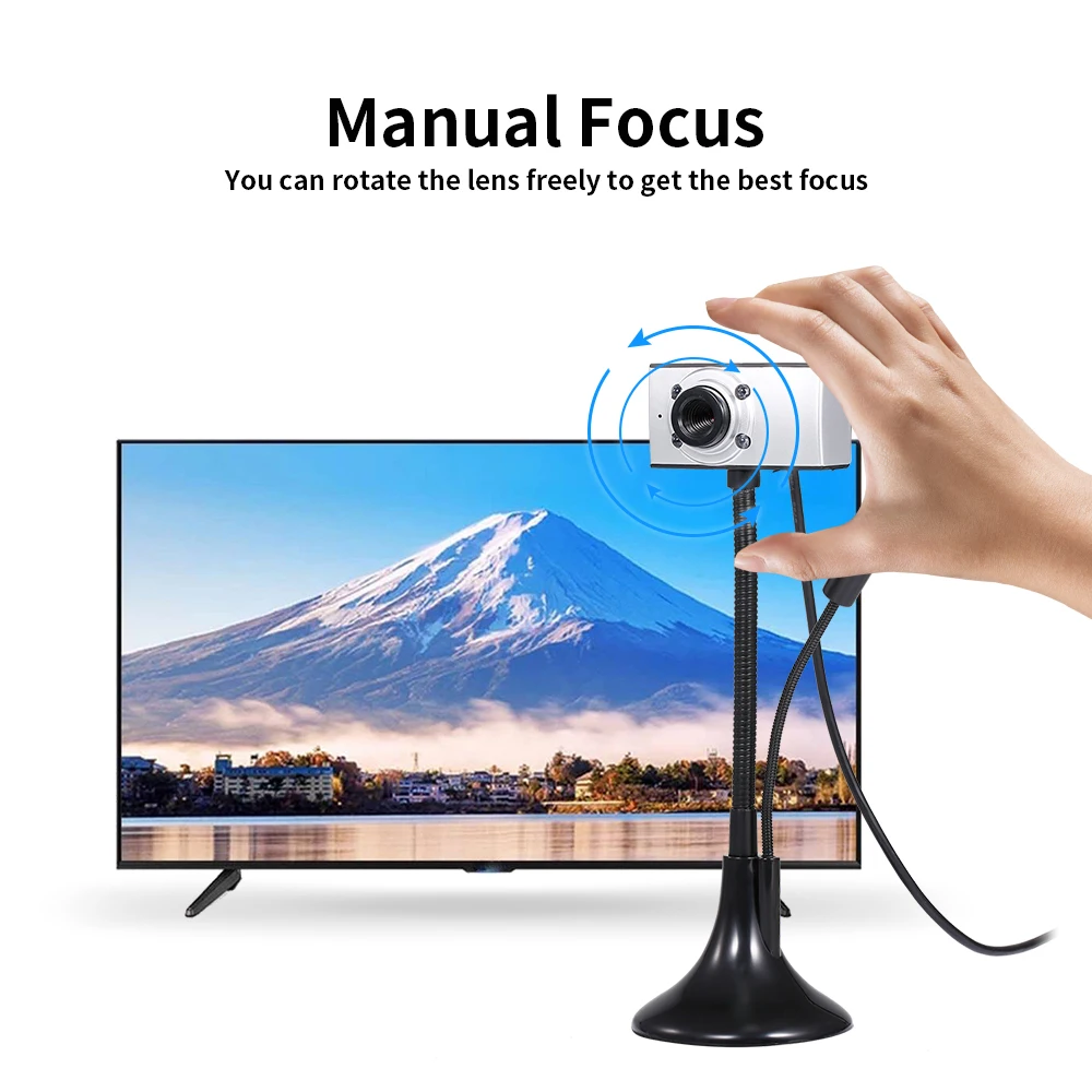 USB веб камера бесплатная доставка с микрофоном светильник Дополнительная лампа