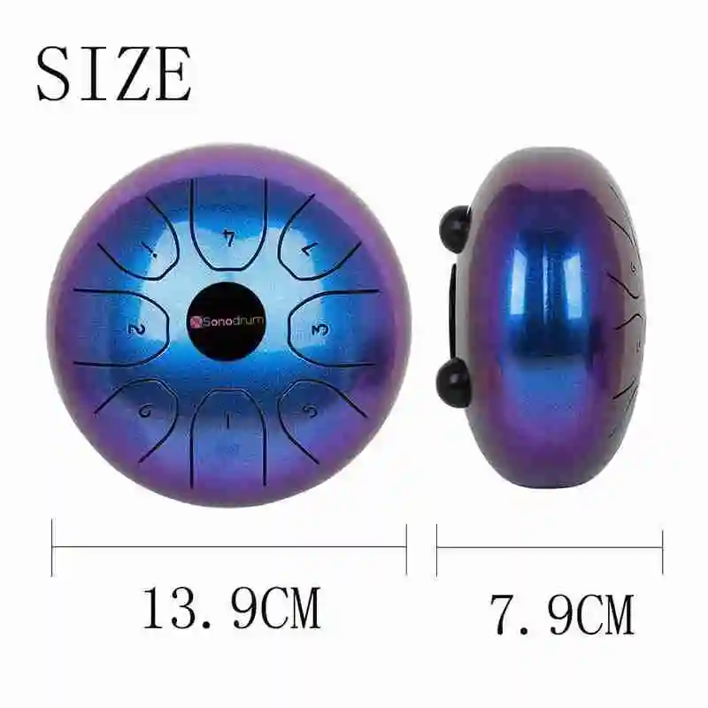 

5.5-inch Ethereal Drum, Steel Tongue Drum, Percussion Instrument B7C4