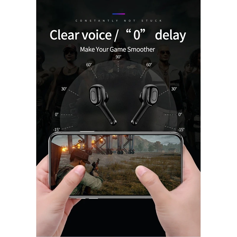 PPYY-TWS беспроводные наушники Bluetooth 5 0 для iPhone Huawei со светодиодным дисплеем T9S Hands-Free