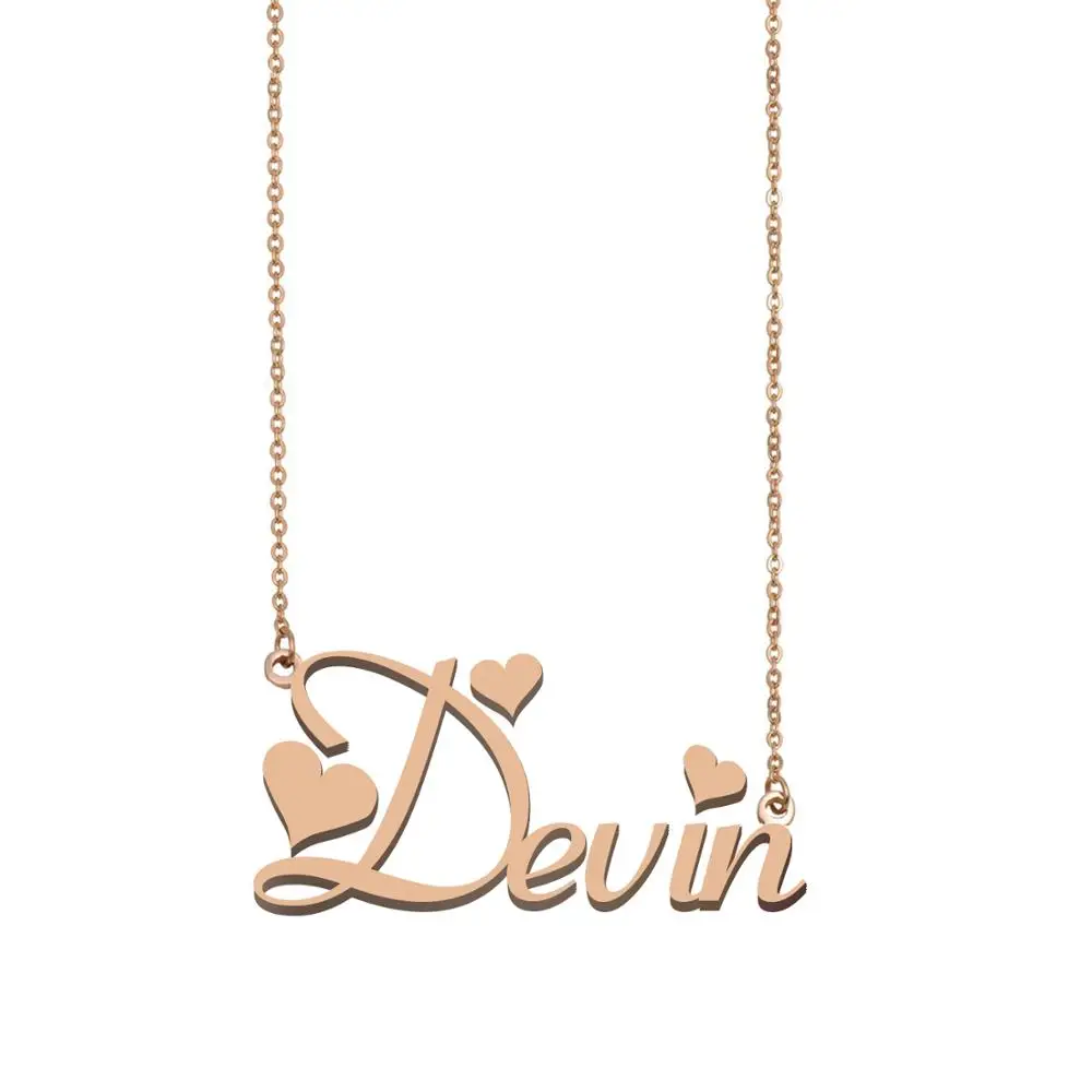 

Ожерелье с именем Девин, ожерелье с именем на заказ для женщин и девочек, лучшие друзья, день рождения, свадьба, Рождественские дни матери, по...