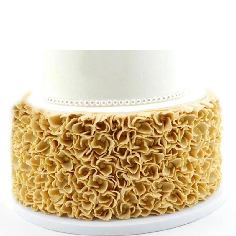 SHENHONG Новая роза рябь лепесток Сахар ремесло силиконовые помадки декорирование