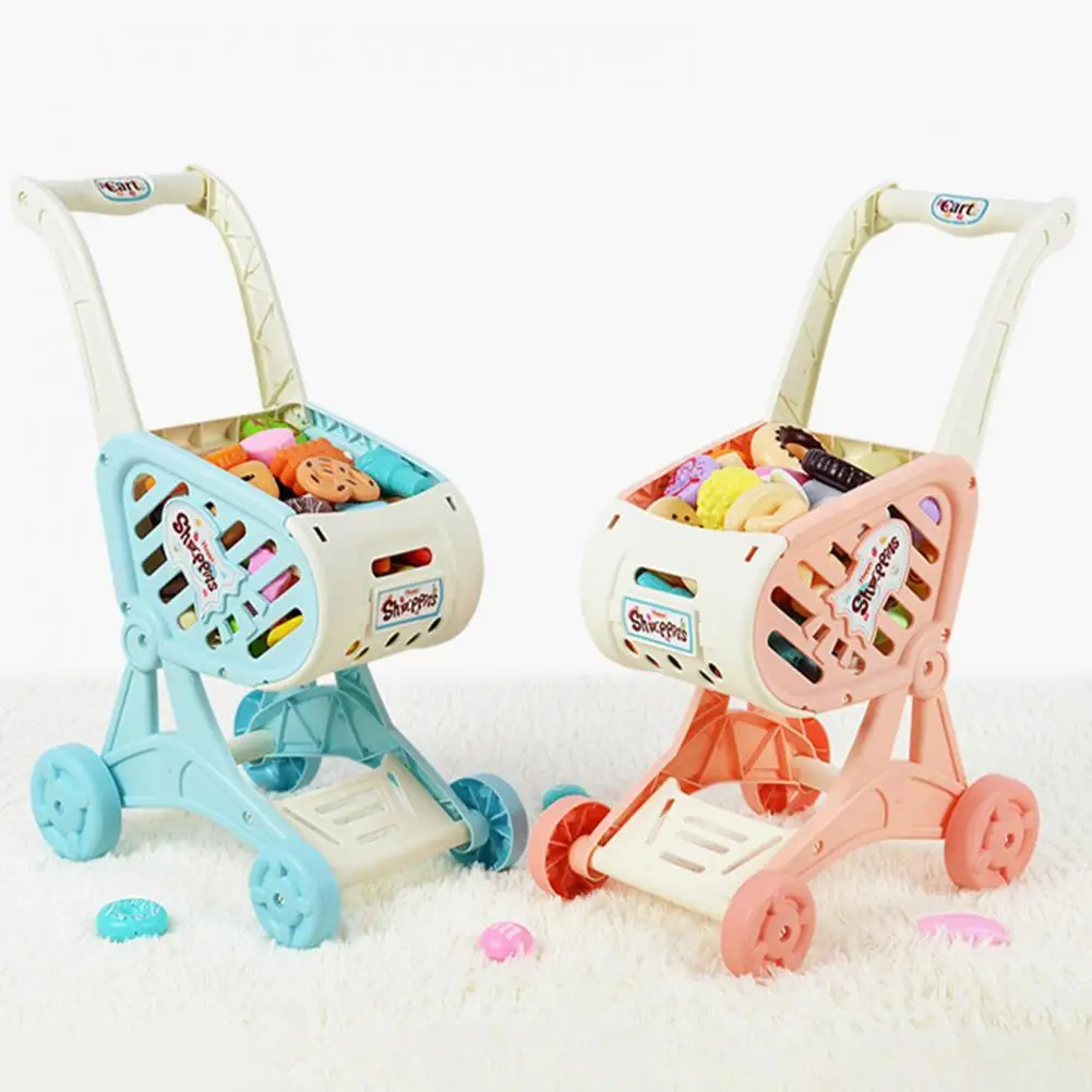 

Kids Funny Role Play Toys Simulation Plastic Supermarket Shopping Cart Trolley Toy Play House Kids Gift