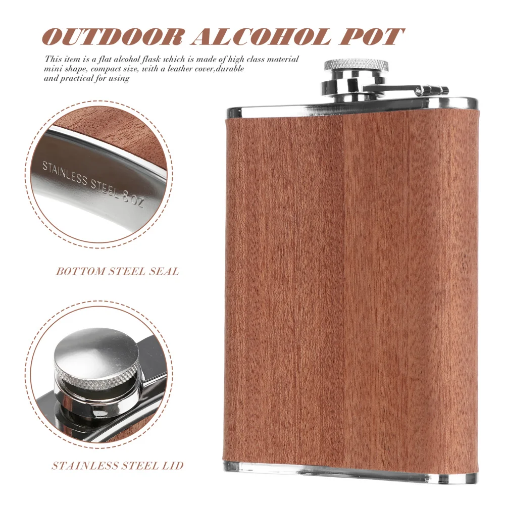 

1pc Stainless Steel Flask Stainless Steel Craft Flat Flask