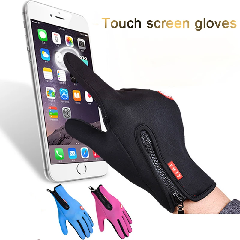 

1 Pair Touchscreen Windproof Mittens Unisex Warm NEW Water Resistant Winter Gloves for Running Hiking Clamming Skiing Cycling
