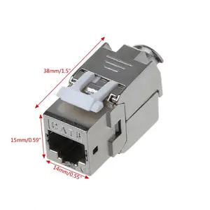 1 шт. RJ45 Keystone Cat6 Cat6A, Экранированный FTP модуль из цинкового сплава, сетевой адаптер с разъемом Keystone Jack
