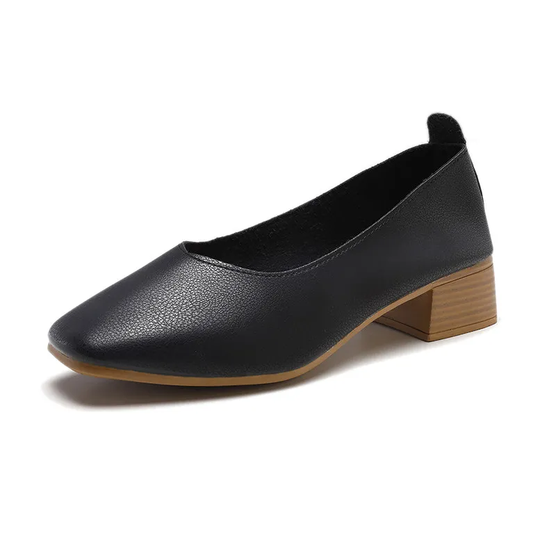 Женская обувь Новинка 2020 года сезон весна-осень модные тонкие туфли на толстой