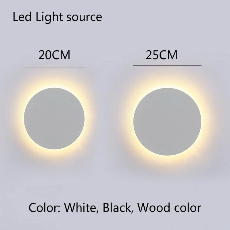 

Adjustable Led Wall Lamp Modern Nordic Wall Lights Bedside Lamp Living Room Loft Stairs Light Round Aluminum Led Lights 12W AC