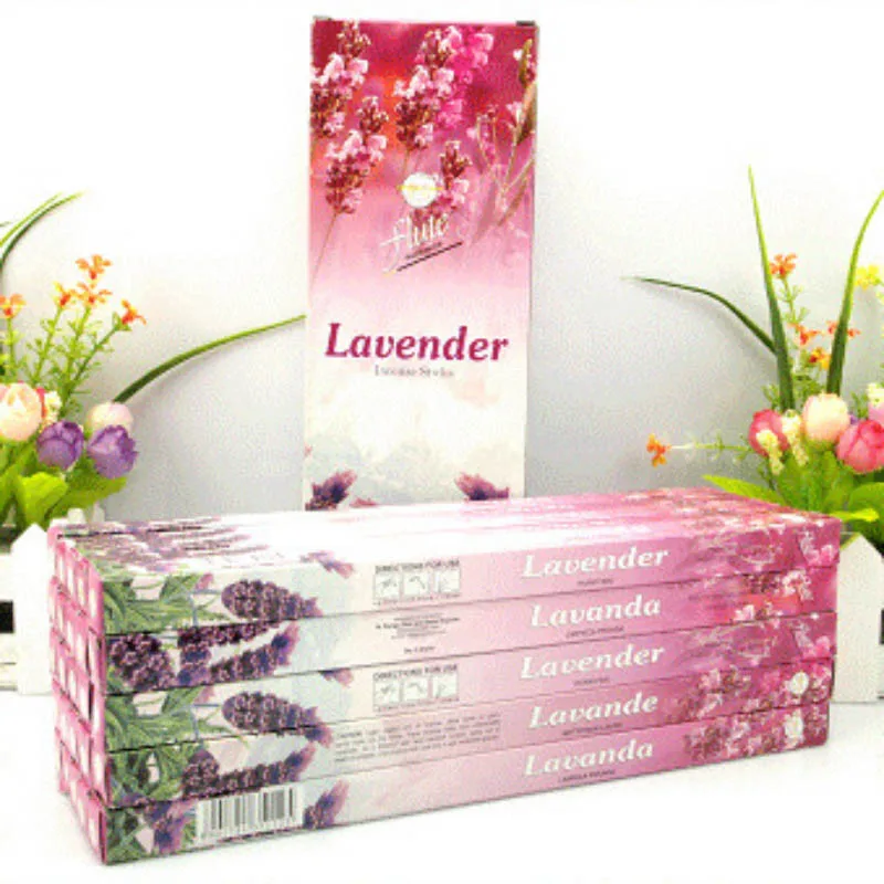 Lavender Флейта 200 палочки/коробка мульти-стиль индийский Ладан палочки аромат палочки ручной работы Домашний Аромат Frank благовония шалфея палочки - Аромат: Lavender