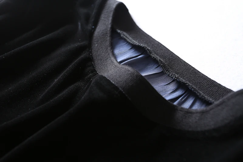 2019 осенне зимнее винтажное Золотое бархатное красивое шифоновое платье