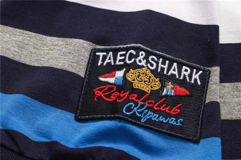 

Summer men clothes 2018 Tace & Shark brand camisa polo masculina high quality cotton striped polo shirt me casual polos