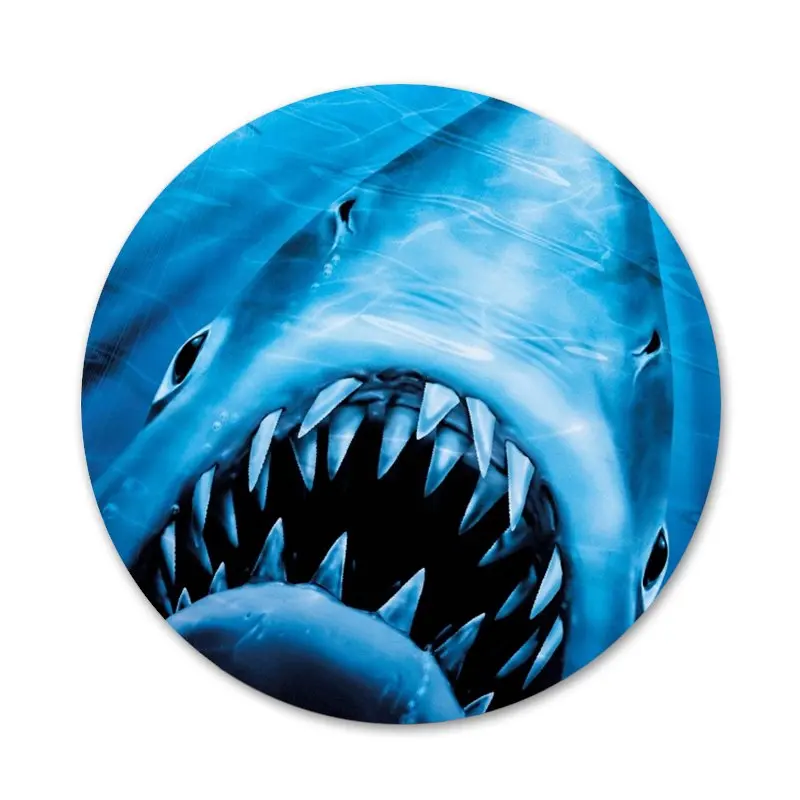 New Arrival 58mm Jaws Movie Poster Badge Brooch Pin Accessories For Clothes Backpack Decoration gift | Badges