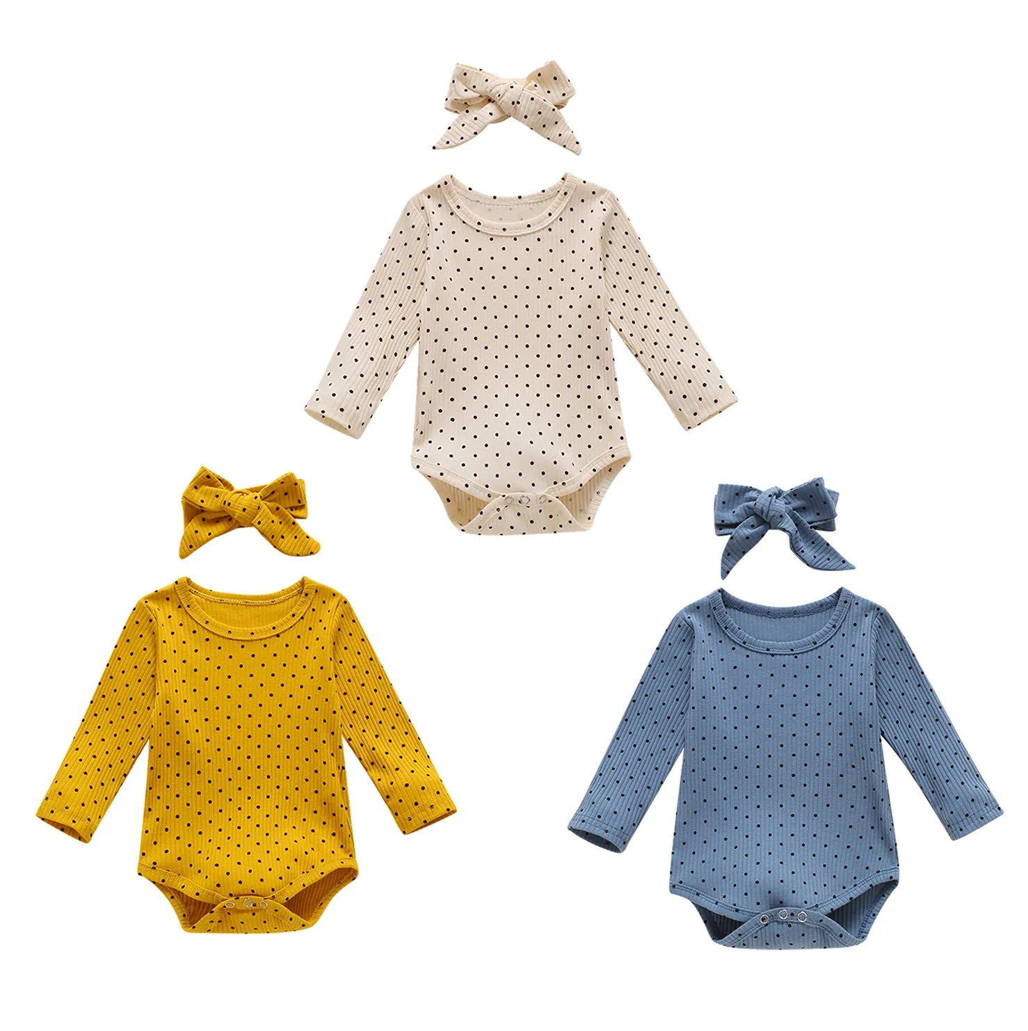 Комплект из 2 предметов для маленьких девочек 0-24 месяцев белый/синий/желтый