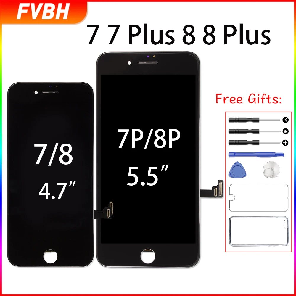 Класс AAA + дисплей для iPhone 7 Plus 8 ЖК Замена 3D сенсорный дигитайзер сборка 6 6s 6plus No Dead